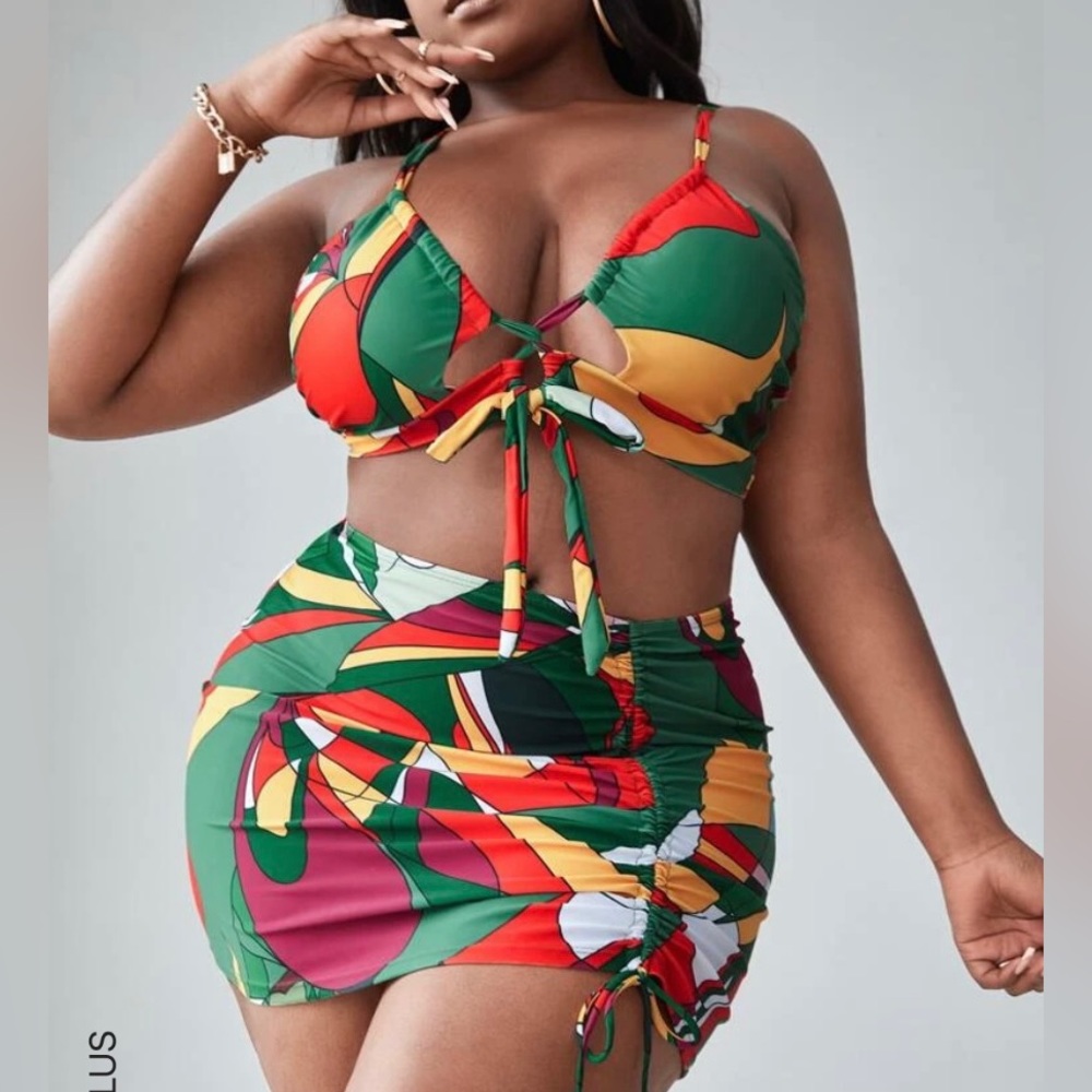 3pc High Waist Bathing Suit